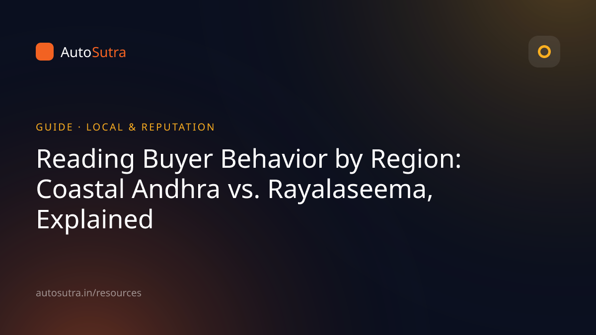 AutoSutra guide cover image for dealer growth: Reading Buyer Behavior by Region: Coastal Andhra vs. Rayalaseema, Explained
